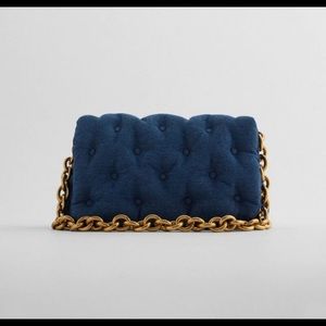Used Zara Denim Bubble Bag